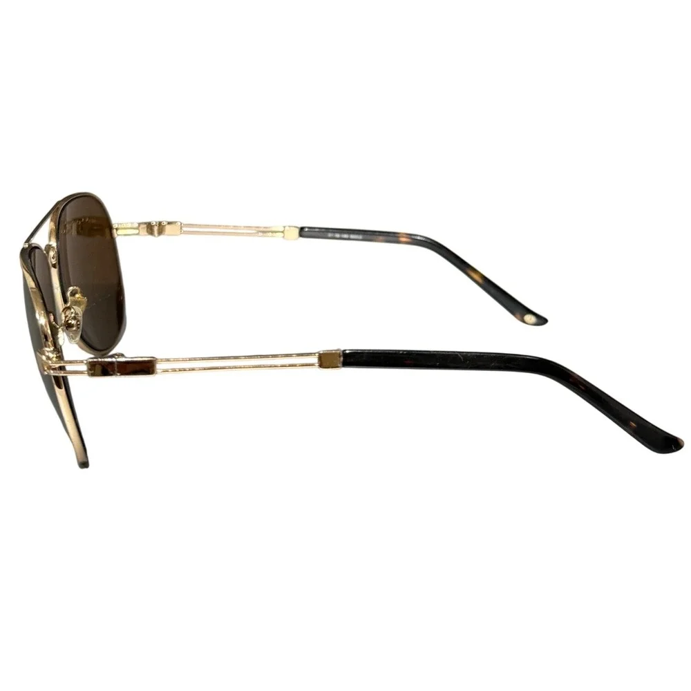 Vintage Bulova Valcourt Gold Aviator Sunglasses Luxury Designer Men's Unisex